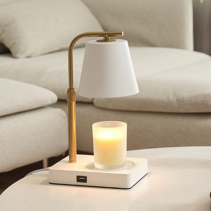 Kaarsenwarmerlamp met Hout en Metaal voor Thuisgebruik