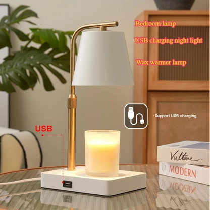 Kaarsenwarmerlamp met Hout en Metaal voor Thuisgebruik