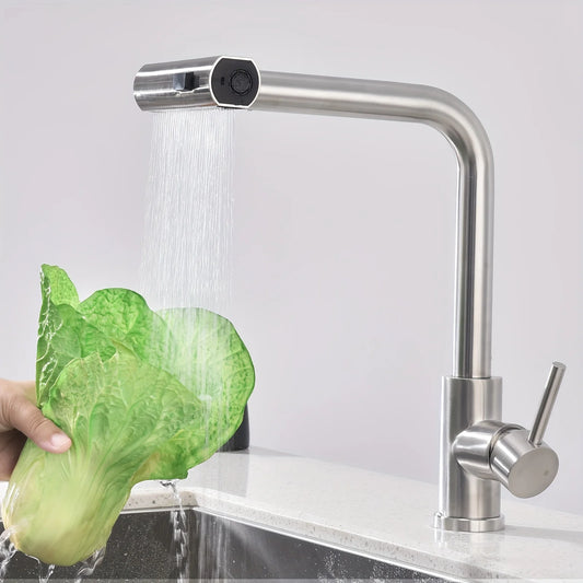 Keukenmengkraan Met Uittrekbare Spuit En 6 Functies Gun Gray