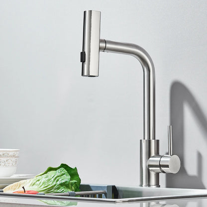 Keukenmengkraan Met Uittrekbare Spuit En 6 Functies Gun Gray Geborsteld A G1 2