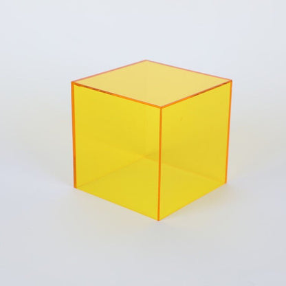 Kleurrijke Acrylaat Display Opbergdoos Voor Verzamelobjecten - Opbergbox Geel