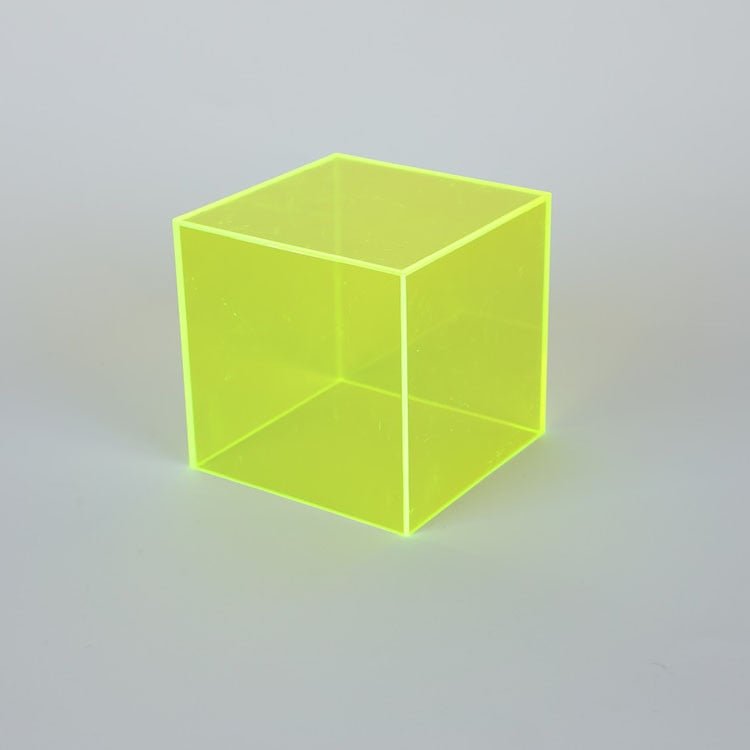 Kleurrijke Acrylaat Display Opbergdoos Voor Verzamelobjecten - Opbergbox Fijn Geel