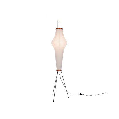 Kōmei - Japanse Rijstpapieren vloerlamp Akari 14A: ∅ 13″ x H 63,7″ Dia 33cm x H 162cm Wit