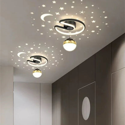 LED Plafondlamp Met Sterrenhemel Modern Kroonluchterontwerp
