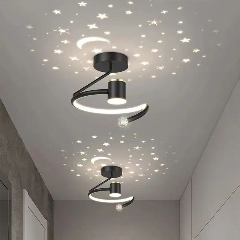 LED Plafondlamp Met Sterrenhemel Modern Kroonluchterontwerp