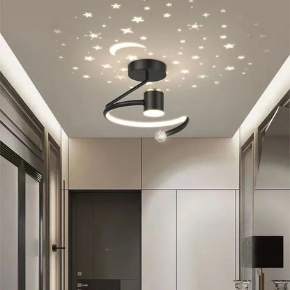 LED Plafondlamp Met Sterrenhemel Modern Kroonluchterontwerp