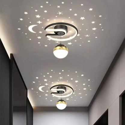 LED Plafondlamp Met Sterrenhemel Modern Kroonluchterontwerp
