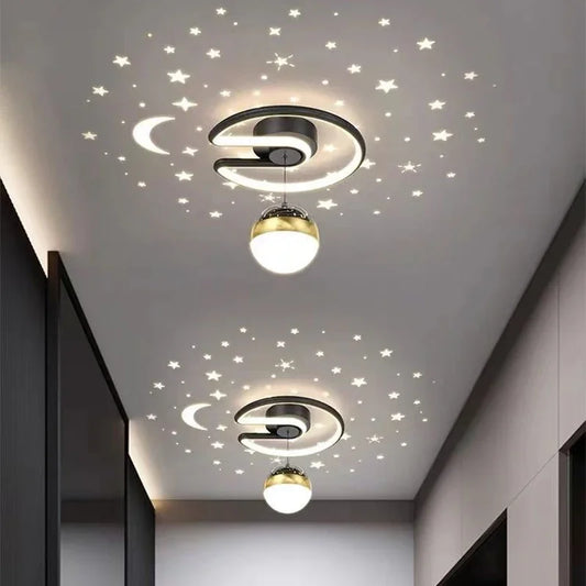 LED Plafondlamp Met Sterrenhemel Modern Kroonluchterontwerp