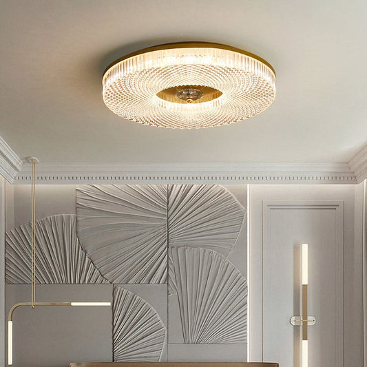 LED Plafondlamp Metalen Buitenkant Witte Acryl Diffuser Goud
