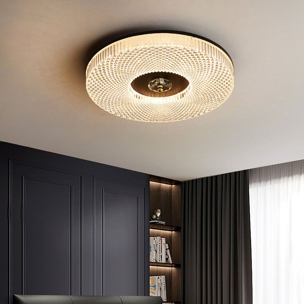 LED Plafondlamp Metalen Buitenkant Witte Acryl Diffuser Zwart