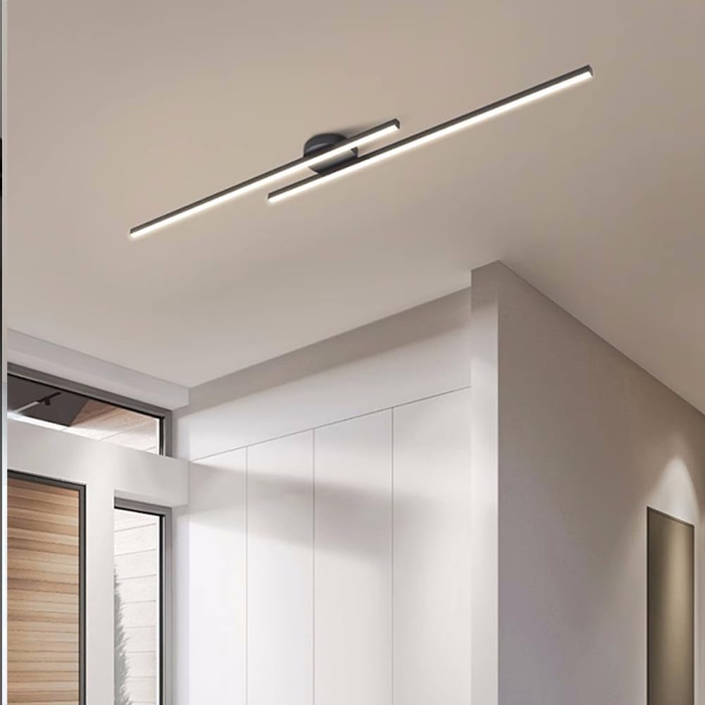 LED Plafondlamp Slanke Aluminium Strip Semi Flush Mount