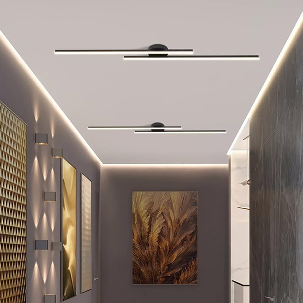 LED Plafondlamp Slanke Aluminium Strip Semi Flush Mount