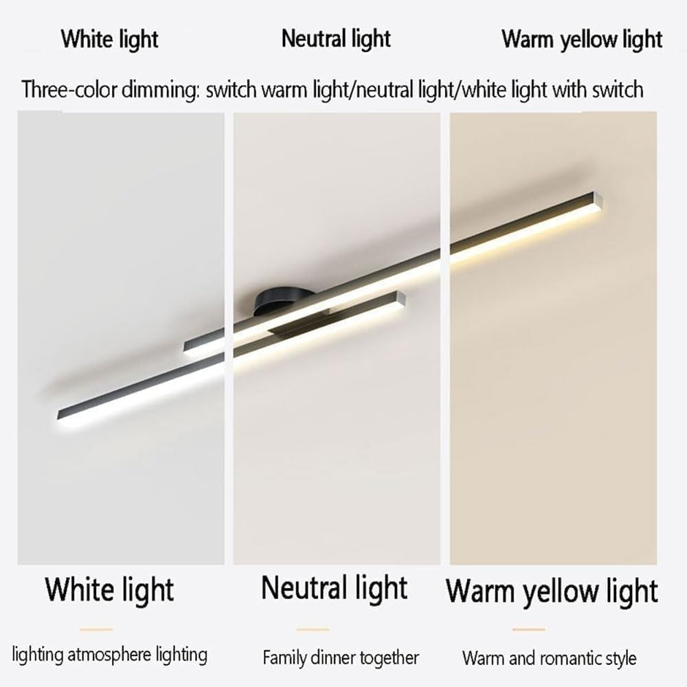 LED Plafondlamp Slanke Aluminium Strip Semi Flush Mount