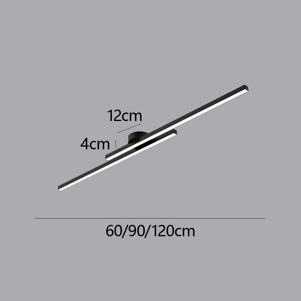 LED Plafondlamp Slanke Aluminium Strip Semi Flush Mount
