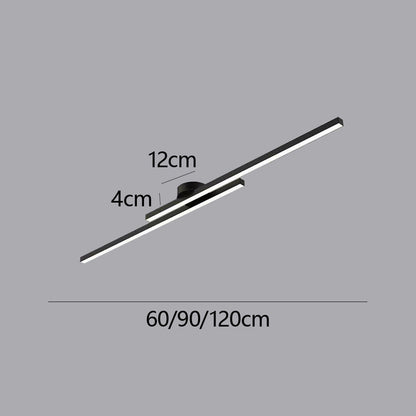 LED Plafondlamp Slanke Aluminium Strip Semi Flush Mount