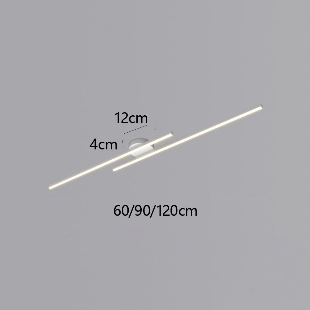 LED Plafondlamp Slanke Aluminium Strip Semi Flush Mount
