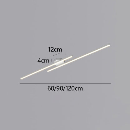 LED Plafondlamp Slanke Aluminium Strip Semi Flush Mount