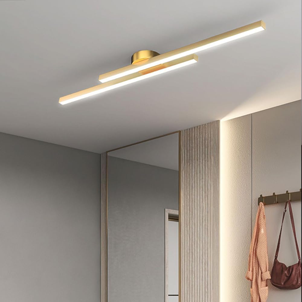 LED Plafondlamp Slanke Aluminium Strip Semi Flush Mount