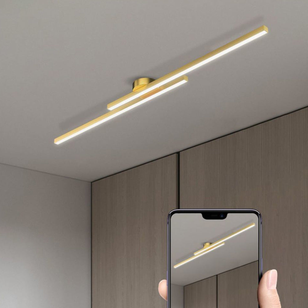 LED Plafondlamp Slanke Aluminium Strip Semi Flush Mount