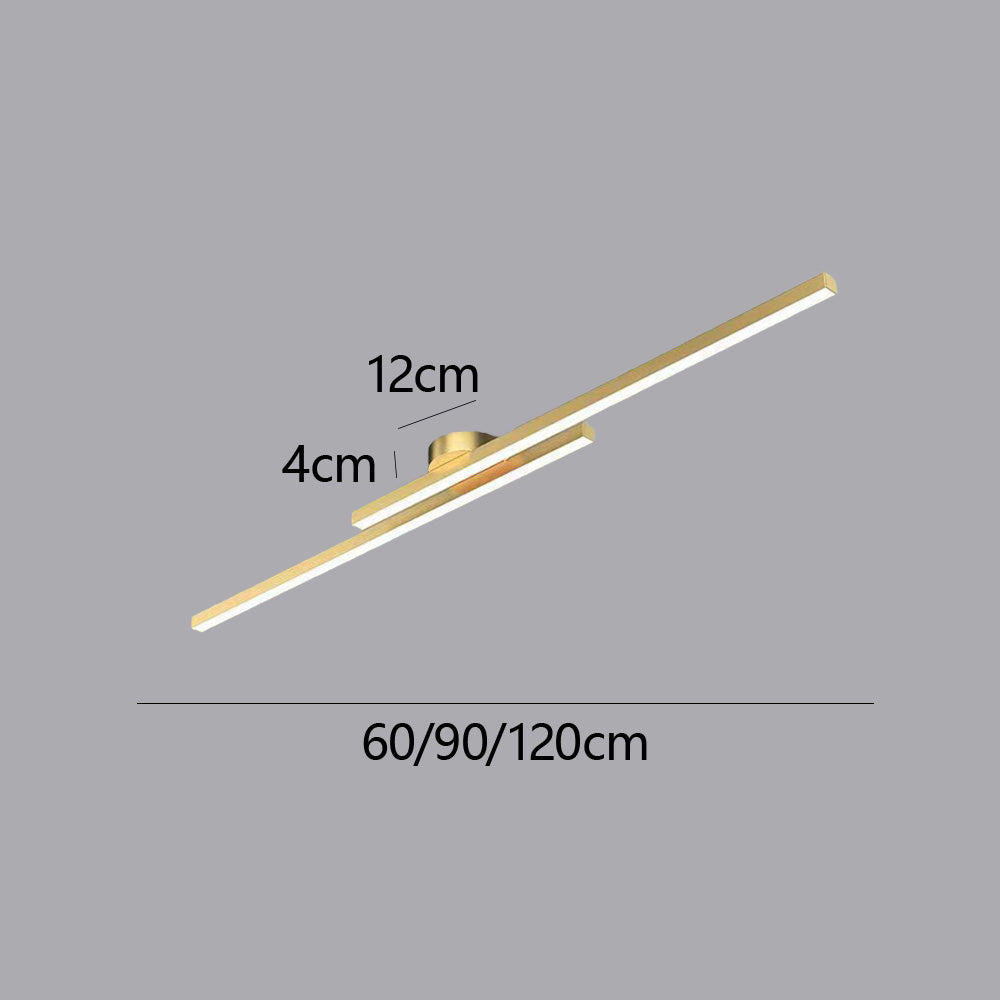 LED Plafondlamp Slanke Aluminium Strip Semi Flush Mount