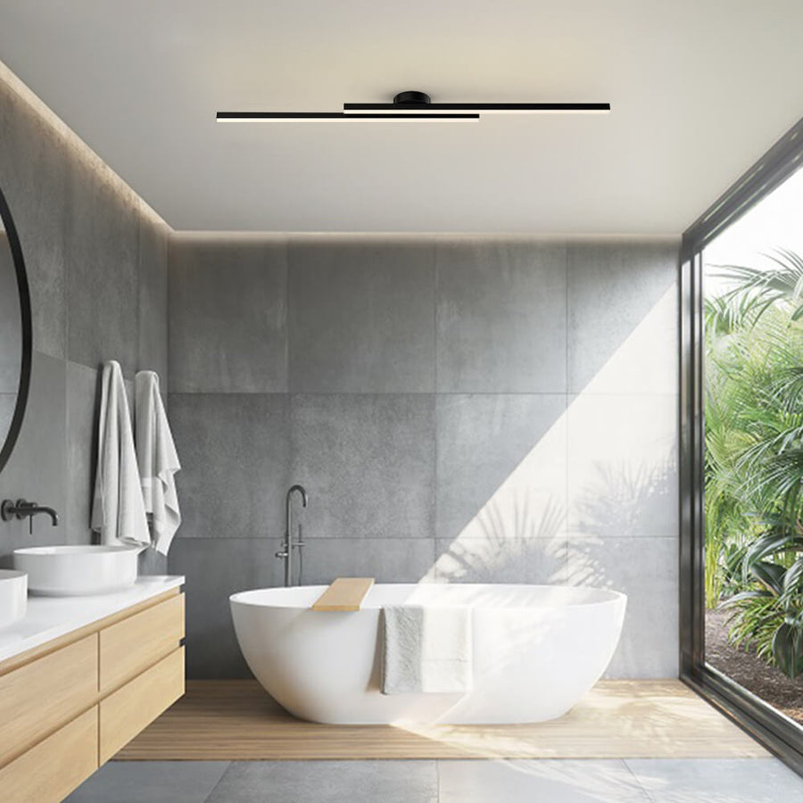 LED Plafondlamp Slanke Aluminium Strip Semi Flush Mount