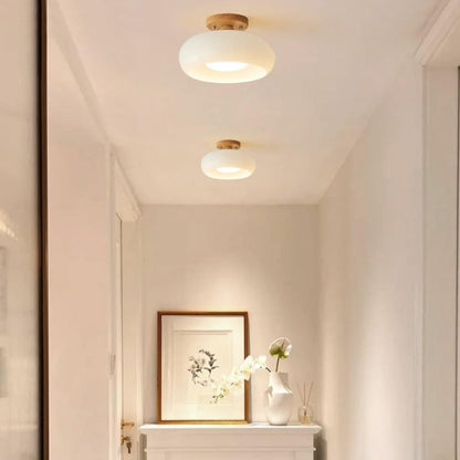 Led Flush Mount Ceiling Light Met Glas Metaal Ontwerp