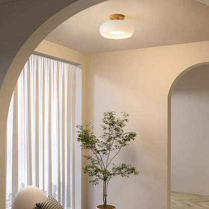Led Flush Mount Ceiling Light Met Glas Metaal Ontwerp