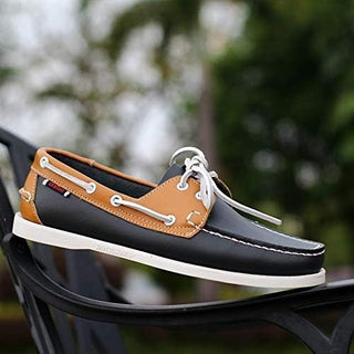 Leren Bootschoenen Heren Handgemaakt Comfortabel Elegant braun