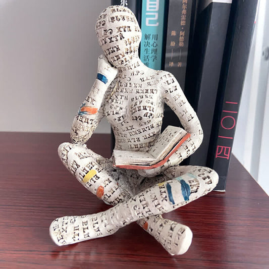 Lezende Vrouw Denker Beeld Voor Boekenplank Decoratie A