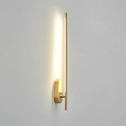 Lineaire Strip Wandverlichting Metaal Zwart Messing 10 cm LED 1.0 Messing Warm