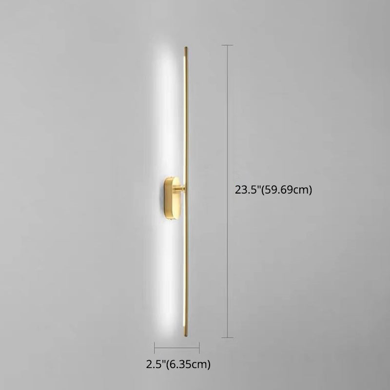 Lineaire Strip Wandverlichting Metaal Zwart Messing 10 cm LED