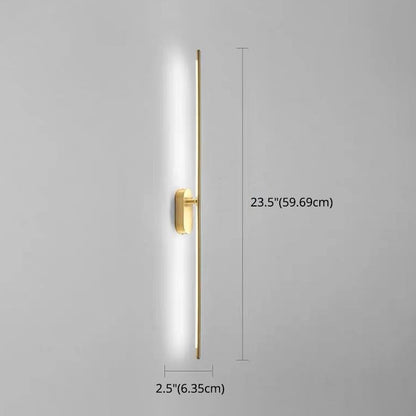 Lineaire Strip Wandverlichting Metaal Zwart Messing 10 cm LED