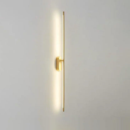 Lineaire Strip Wandverlichting Metaal Zwart Messing 10 cm LED 2.0 Messing Warm
