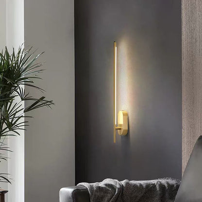 Lineaire Strip Wandverlichting Metaal Zwart Messing 10 cm LED