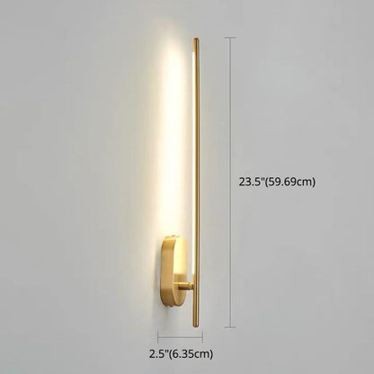 Lineaire Strip Wandverlichting Metaal Zwart Messing 10 cm LED
