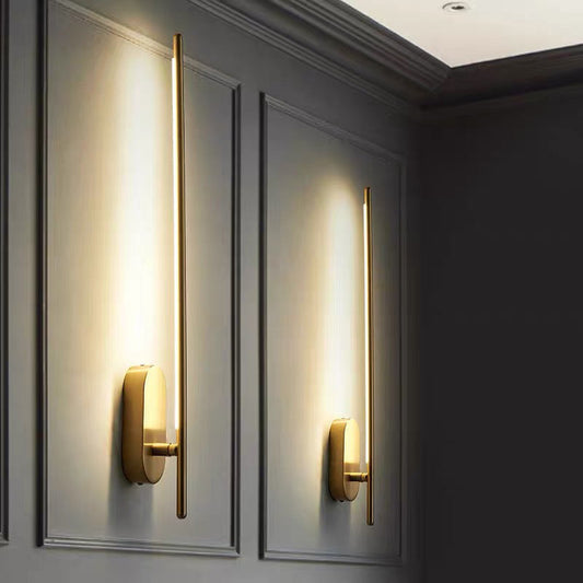 Lineaire Strip Wandverlichting Metaal Zwart Messing 10 cm LED