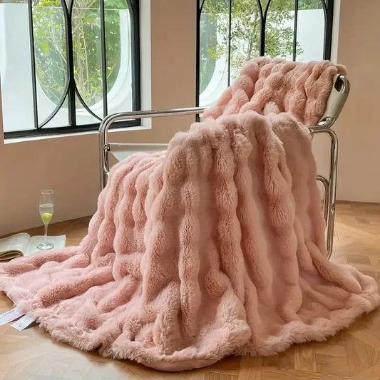 Luxe Pluche Deken Voor Bed En Bank Ultieme Zachte Warmte Roze