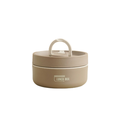 Meerlaagse Geïsoleerde Lunchbox Met Draagtas En Lekvrij Klein Bruin