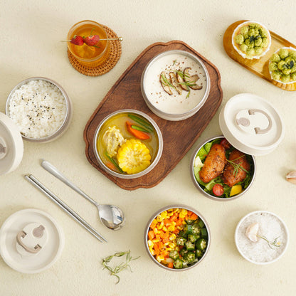 Meerlaagse Geïsoleerde Lunchbox Met Draagtas En Lekvrij