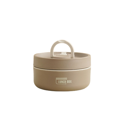 Meerlaagse Geïsoleerde Lunchbox Met Gratis Draagtas Bruin Klein