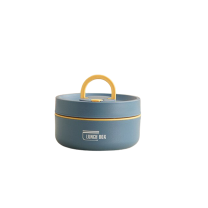 Meerlaagse Geïsoleerde Lunchbox Met Gratis Draagtas Blauw Klein