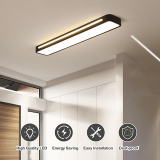 Minimalistische Lineaire LED Plafondlamp Ijzer Met Acryl