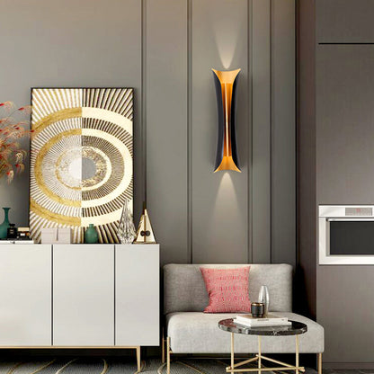 Moderne Curl Wandlamp 13 21 30 Inch Hoogte 2 Lichten Zwart