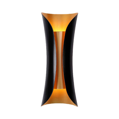 Moderne Curl Wandlamp 13 21 30 Inch Hoogte 2 Lichten Zwart