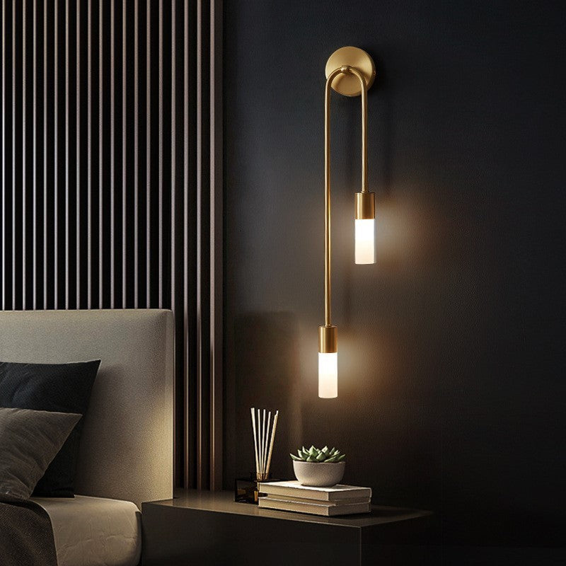 Moderne Dual Glow LED Bedlamp Wandlamp Met Verlichting Goud