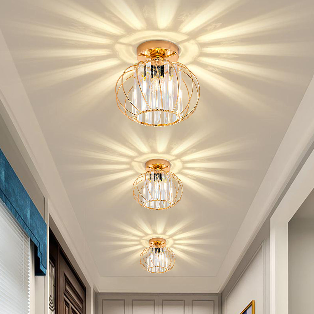 Moderne Glazen Plafond Corridorlampen Set Van 2 Delicaat