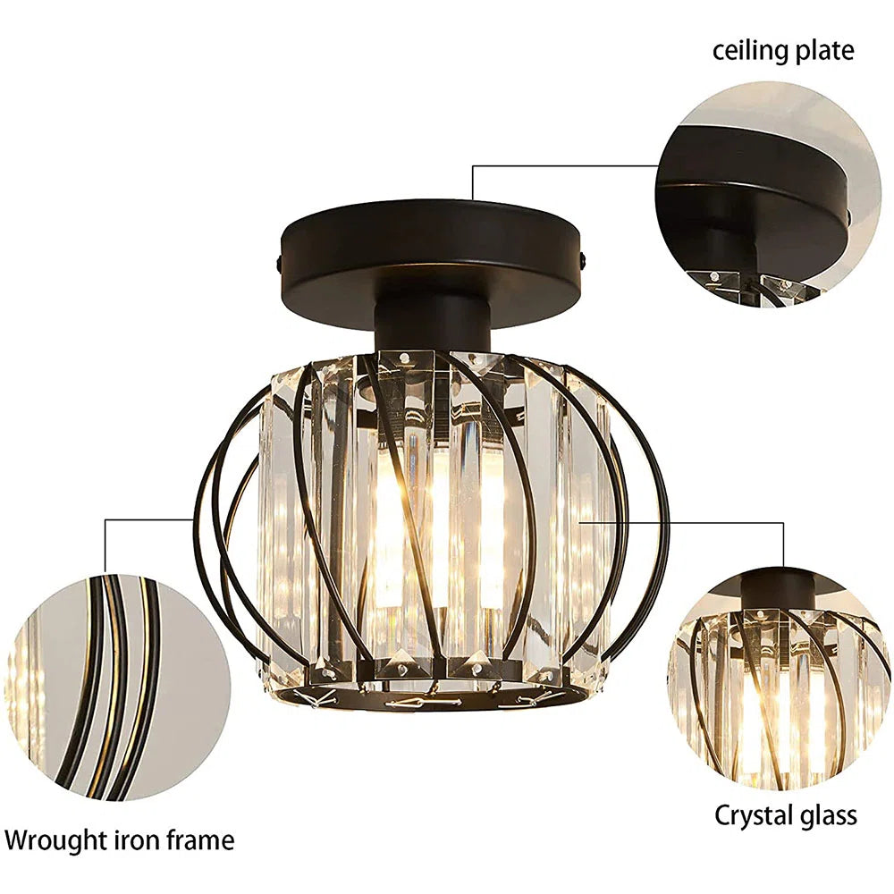 Moderne Glazen Plafond Corridorlampen Set Van 2 Delicaat