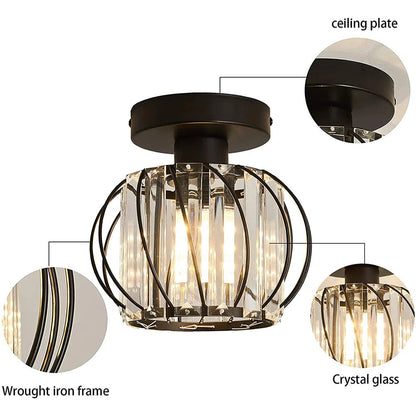 Moderne Glazen Plafond Corridorlampen Set Van 2 Delicaat