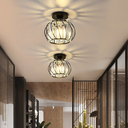 Moderne Glazen Plafond Corridorlampen Set Van 2 Delicaat Zwart