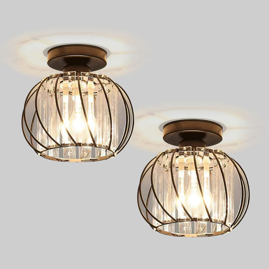 Moderne Glazen Plafond Corridorlampen Set Van 2 Delicaat